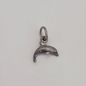 Small Vintage 925 Sterling Silver Dolphin Charm